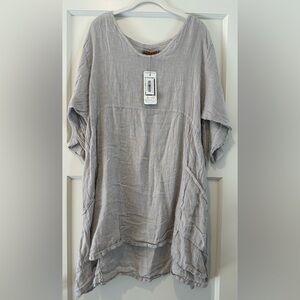 Blue Fish Linen Zen Tunic in Pearl Smoke - NWT!